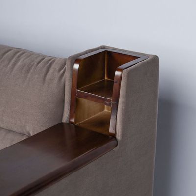 Modern Smart Sofa Bed -Multi Functions -With Bult-in Storage Space - Bluetooth Speaker - USB Ports 210Cm - Choco Brown