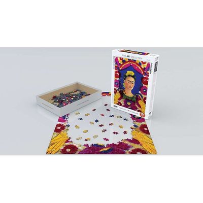 Self Portrait Frame By Frida Kahlo 1000 Pieces Puzzle