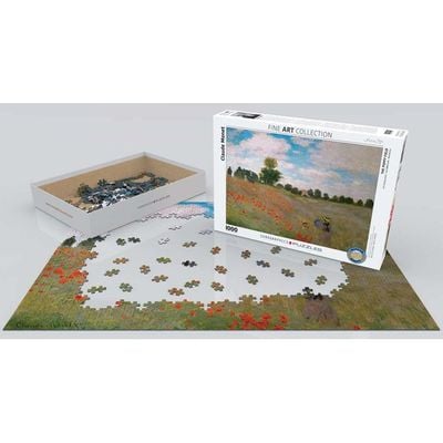 The Poppy Field By Claude Monet 1000 Pieces Puzzle