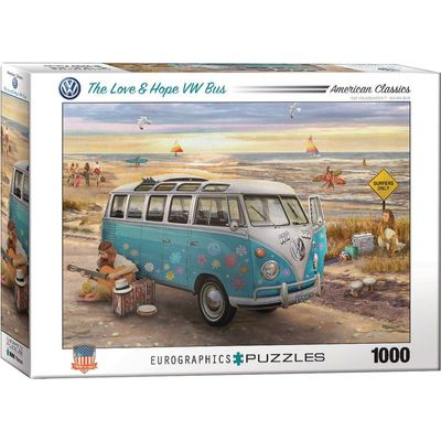 The Love & Hope Vw Bus 1000 Pieces Puzzle