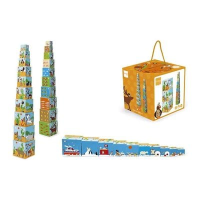 Animals Of The World 10 Pcs Stacking Tower - Jumbo