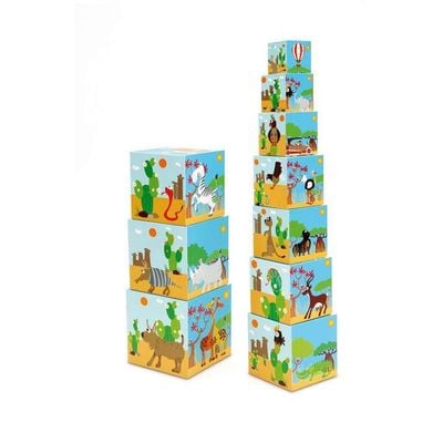 Animals Of The World 10 Pcs Stacking Tower - Jumbo