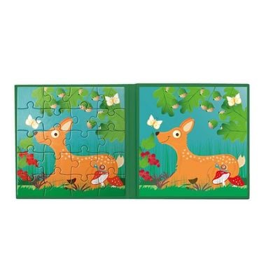 Forest Life 20 Pcs Magnetic Puzzle Book To Go