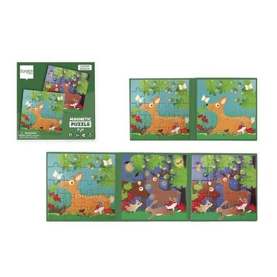 Forest Life 20 Pcs Magnetic Puzzle Book To Go