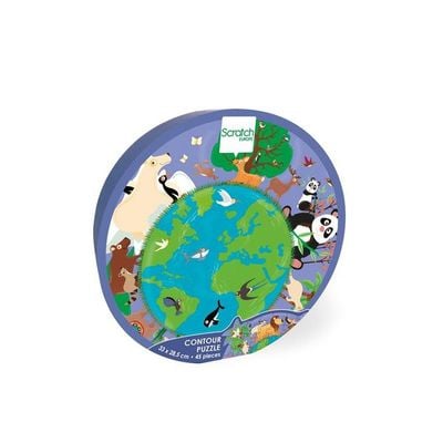 World Contour Puzzle - 45Pcs