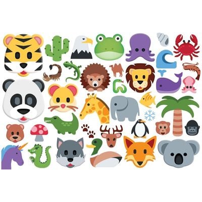 Emojipuzzle-Wild Animals 100 Piece Puzzle