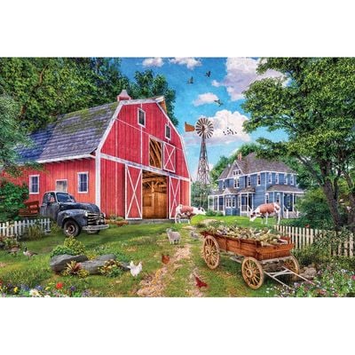 Family Farm 550 Piece Puzzle In A Collectible Tin