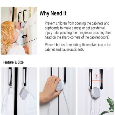 Baby Safety Invisible button Cabinet Lock