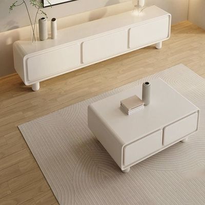 TV Coffee Tables Set - Wooden-200cm -White