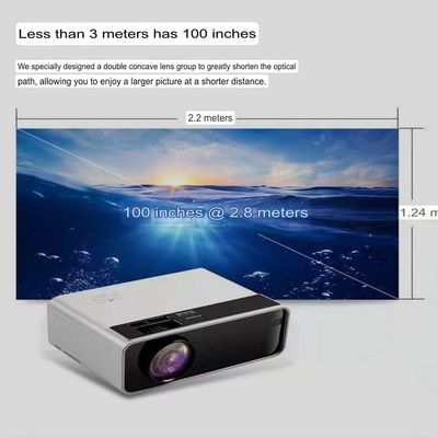 Smart Bed with Projector Wireless Charging Bluetooth Speaker King Size 180*200cm -Grey