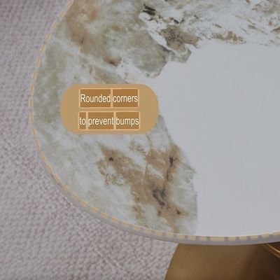 Living room Coffee Table - Oval Slate - Modern Style -Shiny 120cm Gold
