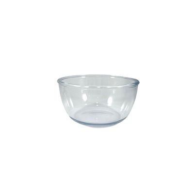 Mixing & Baking Glass Bowl, 1 lt Capacity, 8 cm Height, 16 cm Diameter, Clear