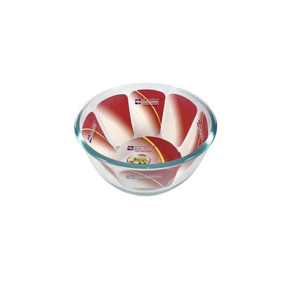 Mixing & Baking Glass Bowl, 1,5 lt Capacity, 9.6 cm Height, 18.9 cm Diameter, Clear