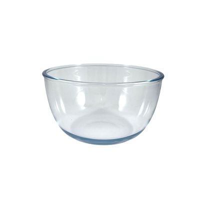 Mixing & Baking Glass Bowl, 2 lt Capacity, 10.2 cm Height, 20.4 cm Diameter, Clear