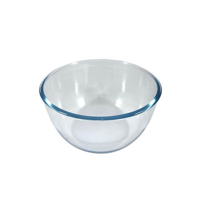 Mixing & Baking Glass Bowl, 2 lt Capacity, 10.2 cm Height, 20.4 cm Diameter, Clear