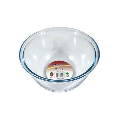 Mixing & Baking Glass Bowl, 3.5 lt Capacity, Clear