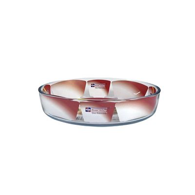 Oval Glass Baking Dish, 2.4 lt Capacity, 29.8x21.4 cm Diameter, 6.3 cm Height, Clear