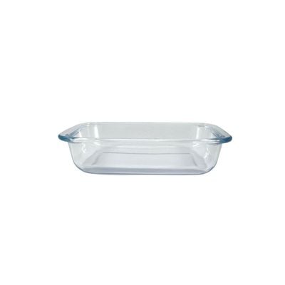 Rectangular Glass Baking Dish, 0.7 lt Capacity, 23x14.9 cm Diameter, 4.8 cm Height, Clear