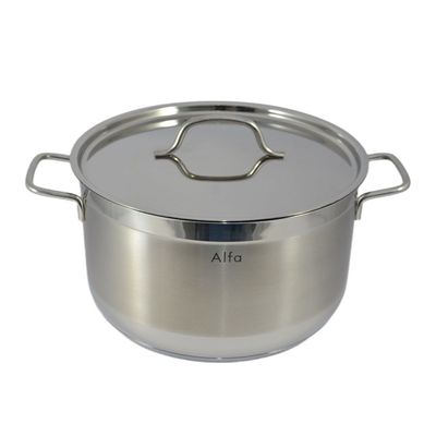 Alfa Casserole 20x11cm - 3.5 Liter Capacity -18/10 Cr-Ni Stainless Steel - Silver