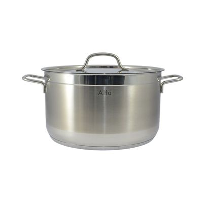 Alfa Casserole 20x11cm - 3.5 Liter Capacity -18/10 Cr-Ni Stainless Steel - Silver