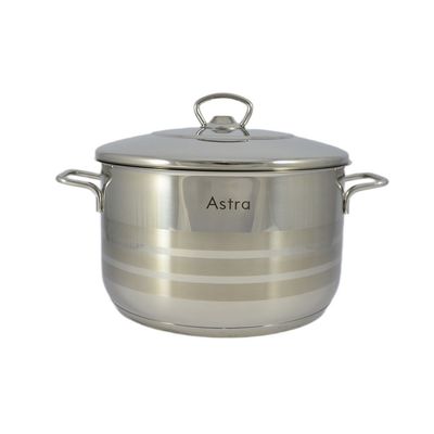 Astra Casserole 20x11cm - 3.5 Liter Capacity -18/10 Cr-Ni Stainless Steel - Silver