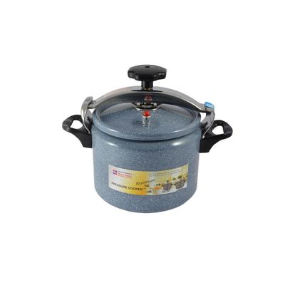 Ceramic Coating Aluminium Pressure Cooker with Induction Base - 22cm - 6 Liter Capacity - Grey