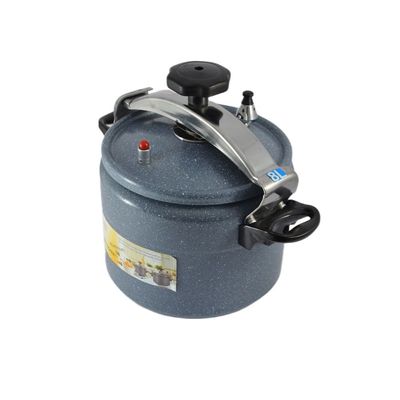 Ceramic Coating Aluminium Pressure Cooker with Induction Base - 24cm - 8 Liter Capacity - Grey