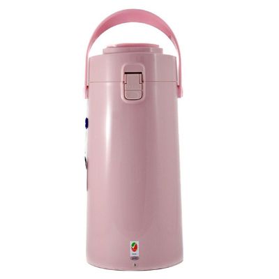 Tea & Coffee Vacuum Flask With Pump, Insulated Double Wall Glass, 3 Litre Capacity, Pink