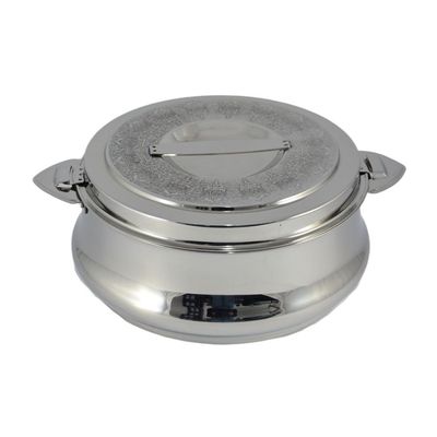 Home Maker Riyadh Hotpot 3500ml Capacity - Unique Locking Lid - High Quality Stainless Steel - Silver Etching