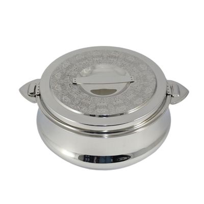 Home Maker Riyadh Hotpot 5000ml Capacity - Unique Locking Lid - High Quality Stainless Steel - Silver Etching