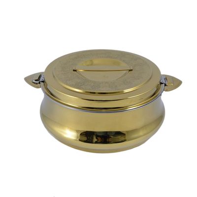 Riyadh Hotpot 5000ml Capacity - Unique Locking Lid - High Quality Stainless Steel - Gold Etching