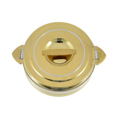 Riyadh Hotpot 3500ml Capacity - Unique Locking Lid - High Quality Stainless Steel - Gold & Silver Line