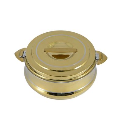 Riyadh Hotpot 3500ml Capacity - Unique Locking Lid - High Quality Stainless Steel - Gold & Silver Line