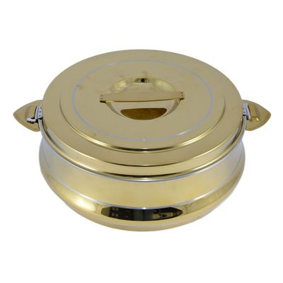 Riyadh Hotpot 7500ml Capacity - Unique Locking Lid - High Quality Stainless Steel - Gold & Silver Line