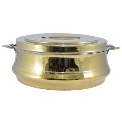 Riyadh Hotpot 7500ml Capacity - Unique Locking Lid - High Quality Stainless Steel - Gold & Silver Line