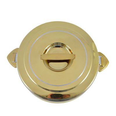 Riyadh Hotpot 7500ml Capacity - Unique Locking Lid - High Quality Stainless Steel - Gold & Silver Line