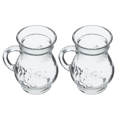 2-Piece Ayran Mug, 330 ml, Clear