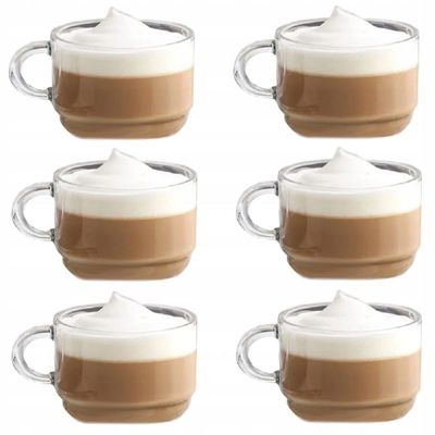 Lav 6-Piece Cozy Coffee Mug Set, 91 ml, Clear