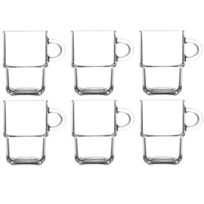 6-Piece Cozy Coffee & Tea Mug Set, 360 ml, Clear