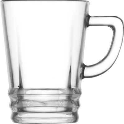 3-Piece Elegan Mug Set, 225 ml, Clear