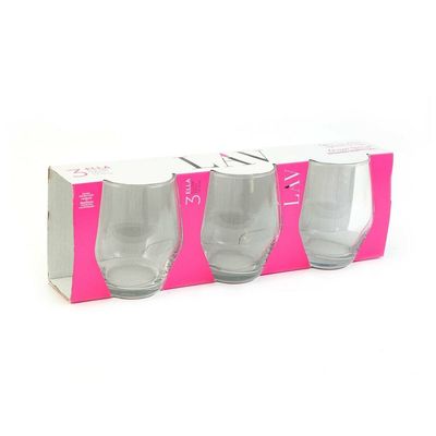 3-Piece Ella Soft Drink Tumbler Set, 370 ml, Clear