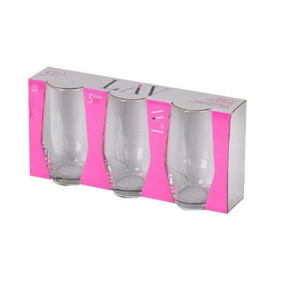 3-Piece Ella Long Drink Tumbler Set, 495 ml, Clear