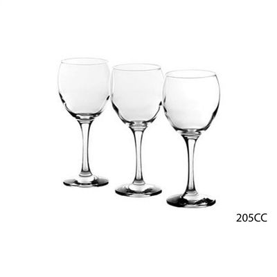 3-Piece Empire Wine Glass Set, 205 ml, Clear