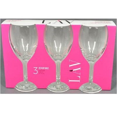 3-Piece Empire Stemware Set, 455 ml, Clear