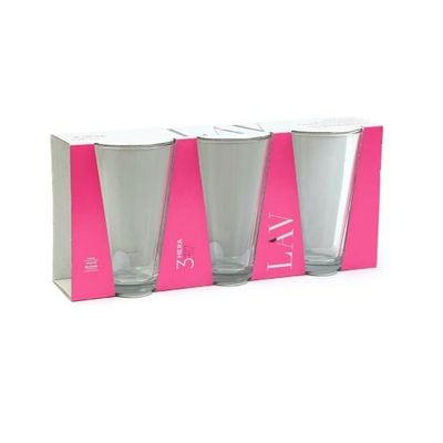 3-Piece Hera Long Drink Tumbler Set, 325 ml, Clear