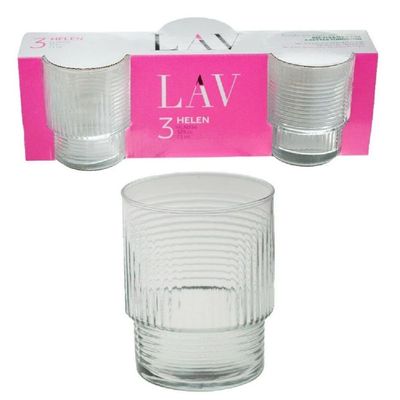 3-Piece Helen Soft Drink Tumbler Set, 325 ml, Clear