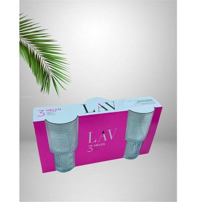 3-Piece Helen Long Drink Tumbler Set, 400 ml, Clear