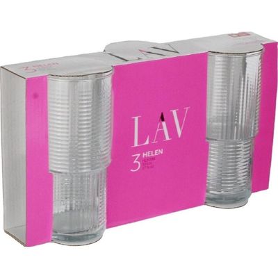 3-Piece Helen Long Drink Tumbler Set, 515 ml, Clear