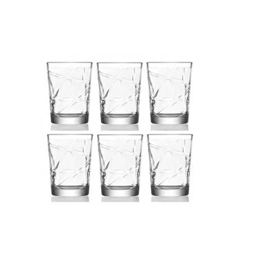 6-Piece Line Water Glass Set, 165 ml, Clear