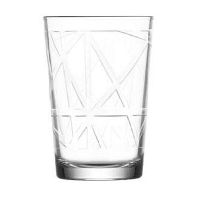 6-Piece Line Water Glass Set, 205 ml, Clear